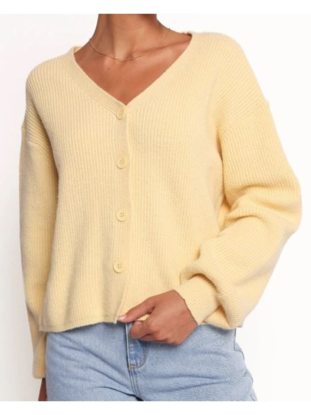 Petal & Pup Sybil Button Front Cardigan Women Size Small NWT V Neck Cuff Sleeve
